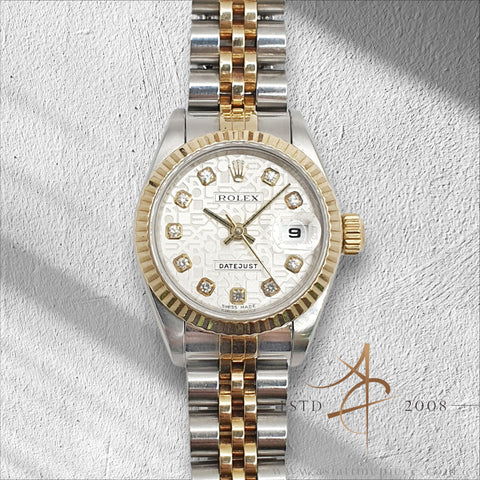 2001 Rolex Datejust Ladies 79173 Silver Computer Dial Box Certificate