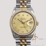 Rolex Datejust 16233 Champagne Diamond Dial (1991)