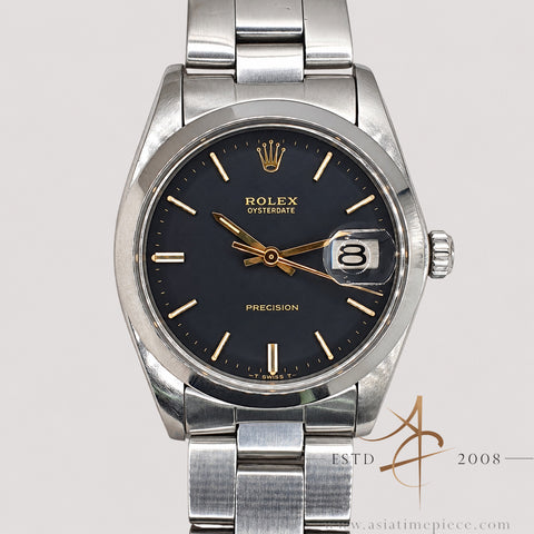 Rolex 6694 Oysterdate Precision Black Dial Vintage Watch (1978)