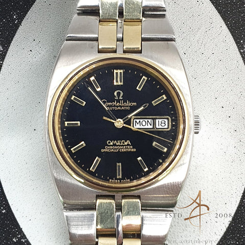 Omega Constellation 168.045 Chronometer Automatic Day Date in Steel and Gold