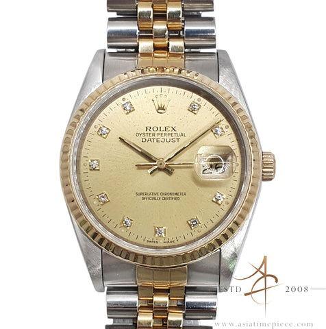 Rolex Datejust 16233 Champagne Diamond Dial (1991)