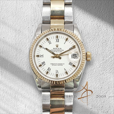 Rolex Datejust Midsize 6827 White Dial Vintage Watch (1979)