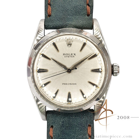 Rolex Oyster Precision 6424 Silver Dial 36mm Vintage Watch (1956)