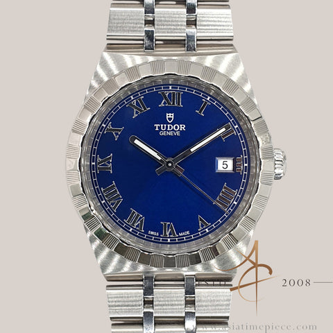 2025 Tudor Royal 38 Ref 28500 Blue Roman Dial on Steel Bracelet