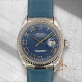 Rolex Datejust 16014 Refinished Blue Roman Dial Vintage Watch (1982)
