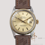 Unpolished Rolex Datejust 1601 Champagne Dial Vintage Watch (1978)