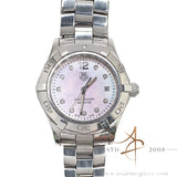 Tag Heuer Ladies Aquaracer WAF141A Pink Mother of Pearl Diamond Dial Quartz