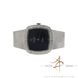 Rolex Cellini Ref 3880 Black Dial in 18K White Gold Vintage Watch (1971)