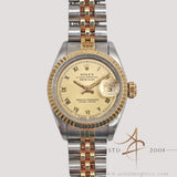 1985 Rolex Vintage Datejust Ladies 69173 Champagne Roman Dial with Certificate & Box