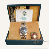 1983 Rolex Datejust 16013 Black Stardust Dial Vintage Watch with Certificate & Box