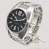 2005 BVLGARI Ergon EG40S Black Dial Automatic 40mm Integrated Bracelet Certificate Box