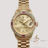 Rolex 69178 President Lady Datejust Diamond Champagne Dial in 18K Gold (1990)
