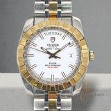 2015 Tudor Classic Day Date Ref 23013 White Dial