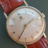 Omega Vintage Watch Gold Filled Linen Dial 33mm