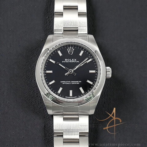 2019 Rolex Oyster Perpetual 31 Midsize Ref 177200 Black Dial Full Set