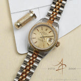 1989 Rolex Datejust Ladies 69173 Champagne Tapestry Dial Box & Certificate