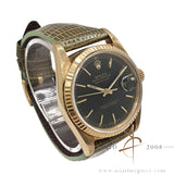 1984 Rolex Datejust 16018 Black Dial 18K Vintage Watch