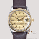 1987 Rolex Datejust 16013 Champagne Computer Dial Vintage Watch