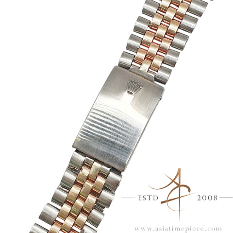 Rolex 20mm Folded Jubilee 62523H in 14K Two-Tone Half Gold Bracelet End Link 55 (Year 1978)