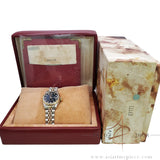 1989 Rolex Lady Datejust 26 Sunburst Blue Diamond Dial Vintage Watch Box Certificate