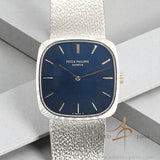Patek Philippe Ellipse 3566-1 | 18k White Gold | Blue Sunburst Dial | Vintage 1972