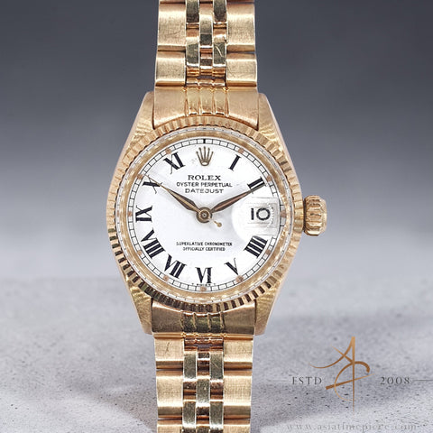 [Rare] Rolex Lady Datejust Ref 6517 Buckley Dial in 18k Gold Vintage Watch (1961)