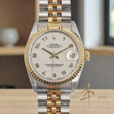 1996 Rolex Datejust Midsize 68273 Computer Arabic Dial No Pinhole Local Set