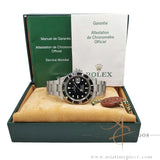 2005 Rolex Submariner Date Black 16610 Oystersteel Box Papers