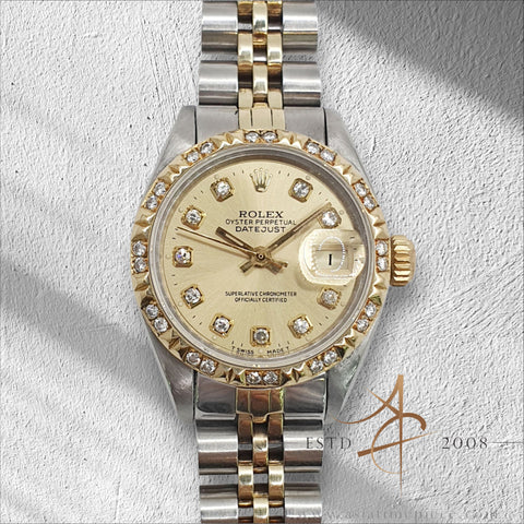 Rolex Datejust Ladies 6917 Custom Diamond Dial & Bezel Vintage Watch (1981)