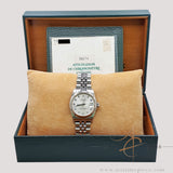 1996 Mint Rolex Datejust 31 Midsize 68274 Silver Diamond Dial w Certicate Box