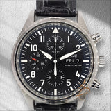 IWC Pilot IW371701 Chronograph Day Date Black Dial
