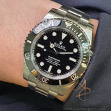 2018 Rolex Submariner No Date 114060 Black Ceramic in Oystersteel