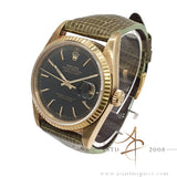 1984 Rolex Datejust 16018 Black Dial 18K Vintage Watch