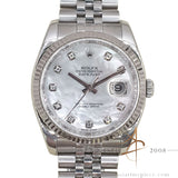 Rolex Datejust 116234 Mother of Pearl Diamond Dial on Jubilee Bracelet (2009)