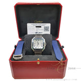 2022 Cartier Santos Large WSSA0047 Blue PVD Bezel Steel Full Set