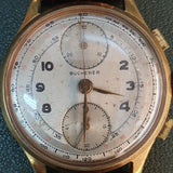 Swiss Bucherer Gold Plated Chronograph Vintage Watch (1950s)