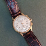 Swiss Bucherer Gold Plated Chronograph Vintage Watch (1950s)