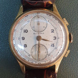 Swiss Bucherer Gold Plated Chronograph Vintage Watch (1950s)