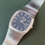 Girard Perregaux Silver Vintage Watch Blue Dial 34mm