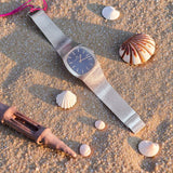 Girard Perregaux Silver Vintage Watch Blue Dial 34mm