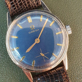 Omega Blue Dial Vintage Watch 33mm