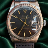 Rolex Datejust 1603 Black Automatic Vintage Watch (1973)