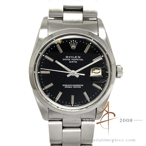 Rolex Oyster Date 15000 Black Dial Vintage Watch (1981)