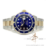 Rolex Submariner Blue 16613T Gold Steel No Pinhole (Year 2004)
