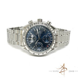 Omega Speedmaster Triple Date 35238000 Blue Dial Automatic Chronograph Watch