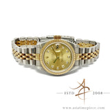 Rolex Datejust Ladies 69173 Diamond Champagne Dial (1996)
