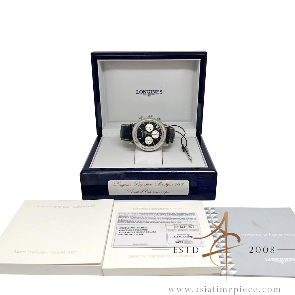[Rare] Longines Clous de Paris Boutique Limited Ed Reverse Panda Dial ...