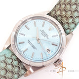 Rolex Oyster Perpetual Date Ref 1501 Custom Turquoise Dial (Year 1964) Vintage Watch