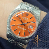 Rolex Datejust Ref 1603 Custom Orange Dial Vintage Watch (1970)