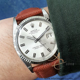 [Rare] Rolex Datejust 1601 Wide Boy Silver Dial Vintage Watch (1968)